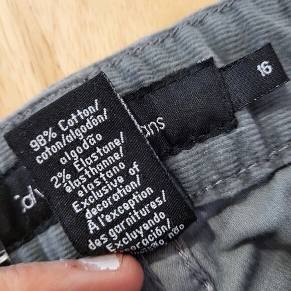 NWT Calvin Klein Jeans Gray Corduroy Straight Leg Sz. 16 Cotton Stretch - Picture 7 of 14